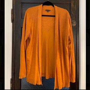 Left & Me Burnt Orange Cadigan